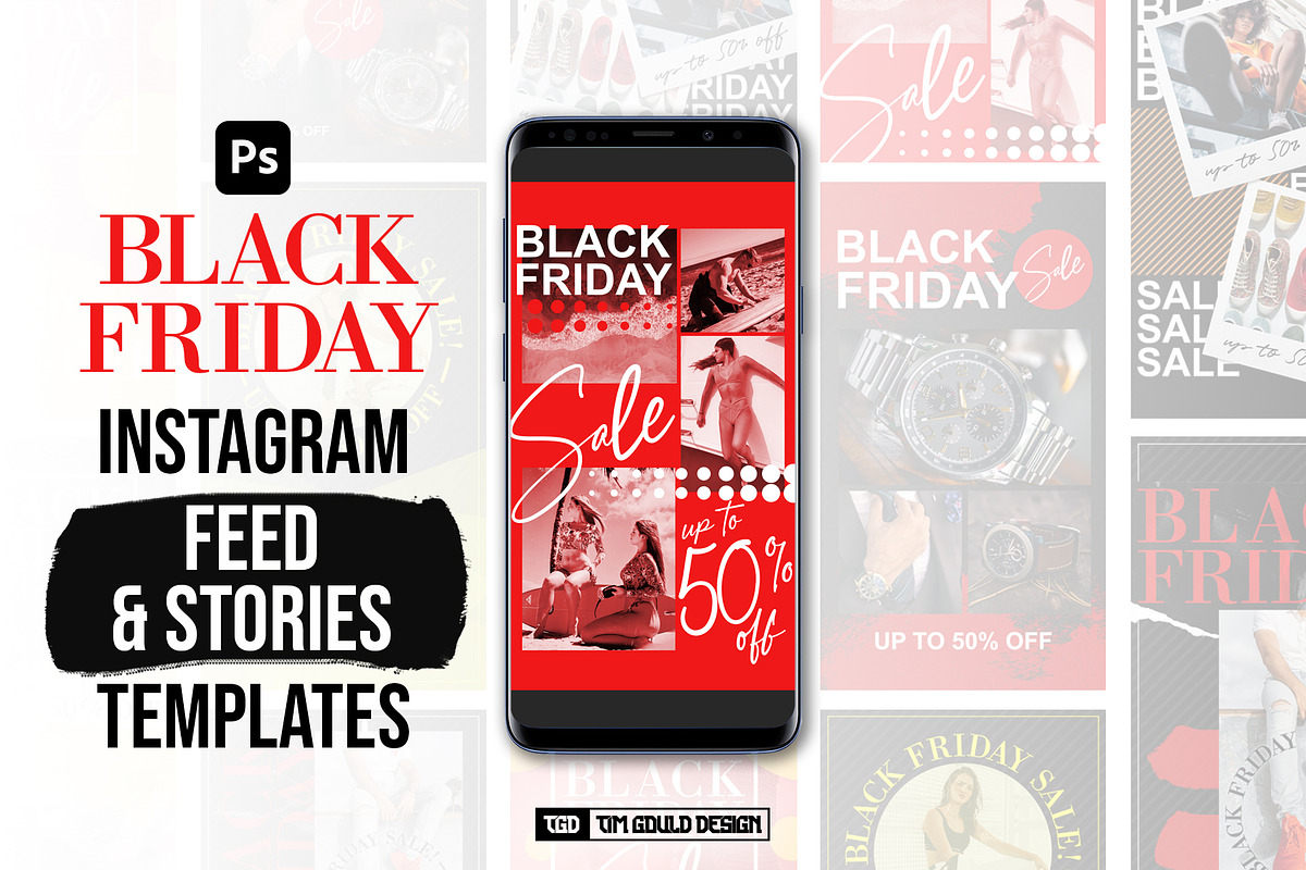 Instagram Photoshop Templates, a Social Media Template by Tim Gould Design (Photo 1 of 3)
