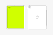 iPad Pro 2021 - Vector, an iPad Mockup by grafikbase (Thumbnail 4 of 5)