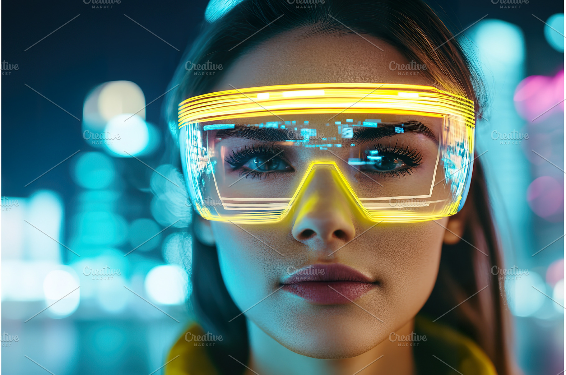 Headshot of Woman Wearing Luminous, a Technology Photo by Lermont51