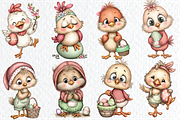 Whimsical Easter Chick Clipart, a Seasonal Illustration by HueNestify (Thumbnail 3 of 3)