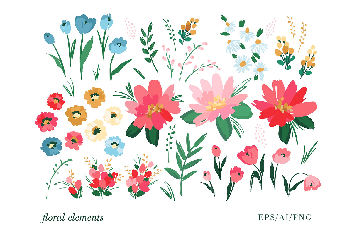 Floral Patterns & Borders, a Pattern Graphic by Nadia Grapes (Photo 7 of 8)