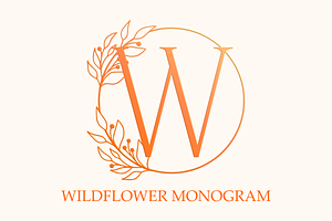 Wildflower Monogram, a Symbol Font by Letterayu Studio