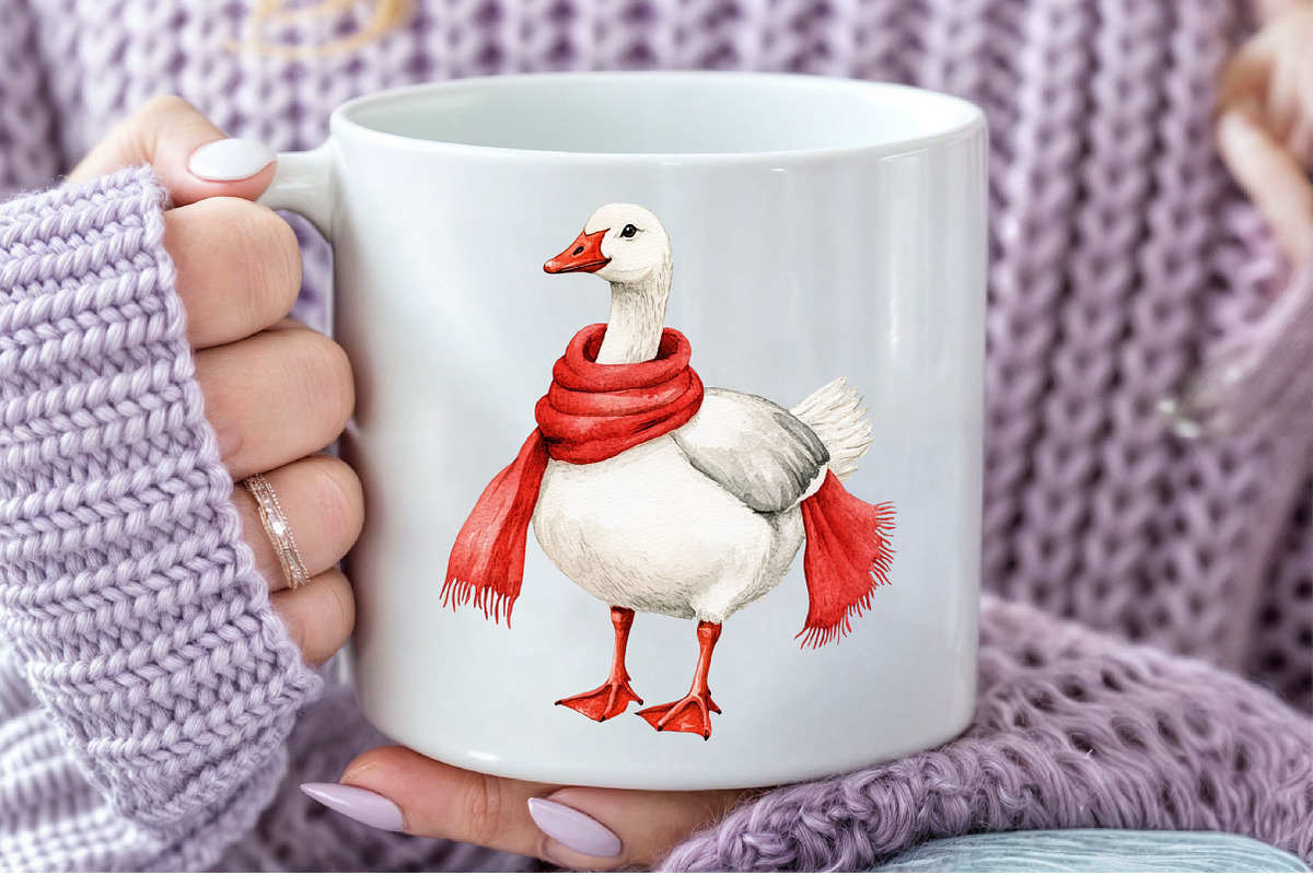 White Goose Garden Clipart, an Illustration by Pixels.Craft (Photo 4 of 7)