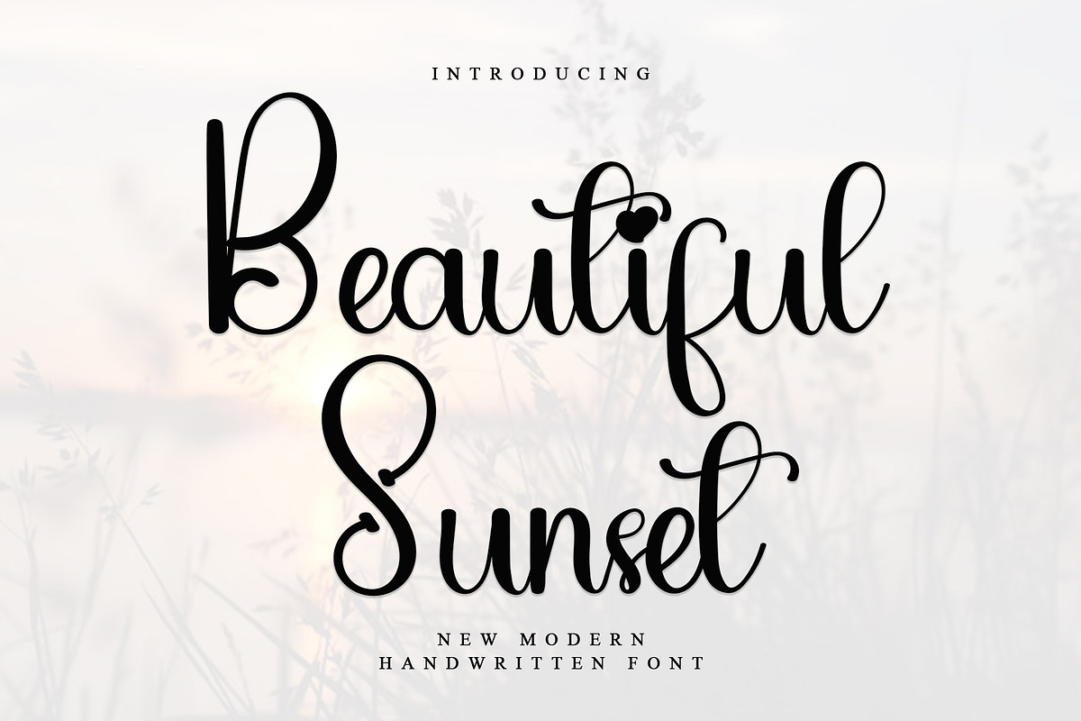 Beautiful Sunset, a Handwritten Font by InermediaSTUDIO (Photo 2 of 7)