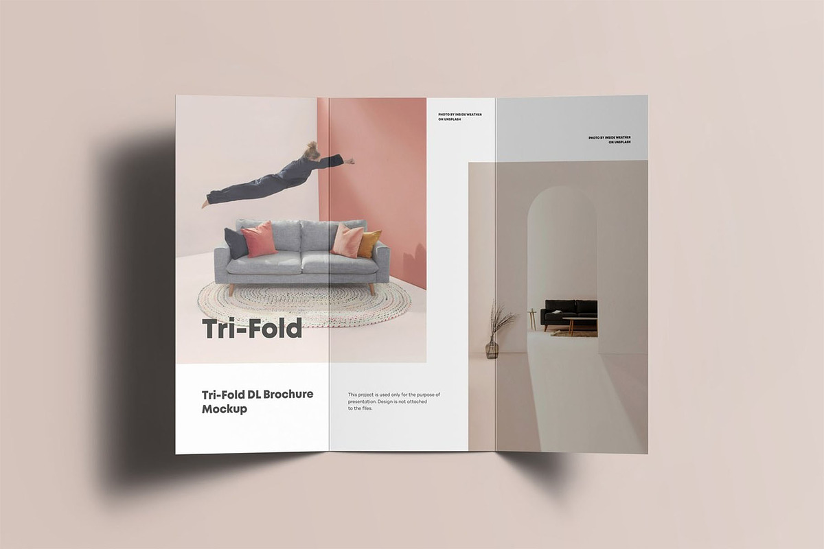 Tri-Fold DL Brochure Mock-up, an Advertising Mockup by Se٧enStudio (Photo 6 of 16)
