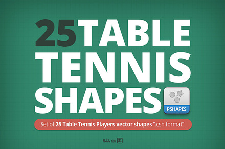 25 Table Tennis Players shapes