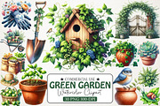 Green Garden Clipart, an Illustration by RobertsArt (Thumbnail 1 of 7)