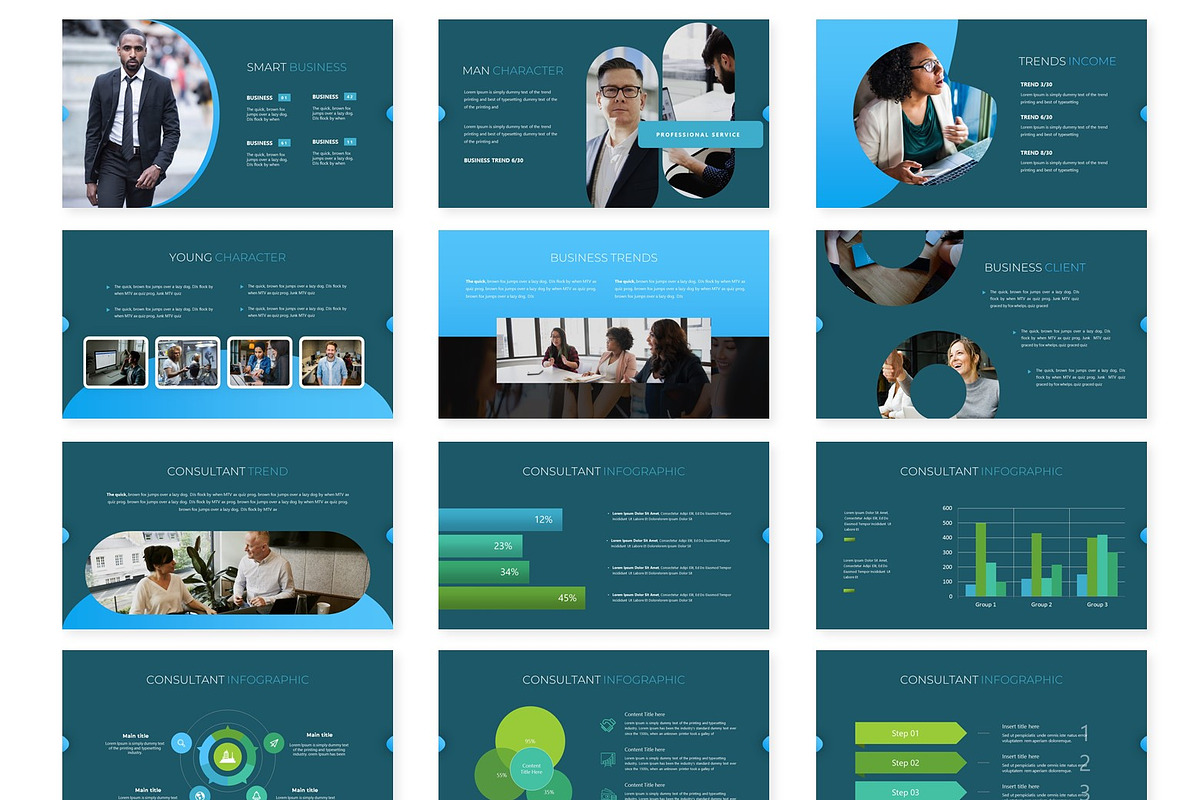 Consultant - Google Slides Template, a Presentation Template by AQR Studio