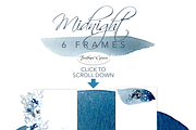 Indigo Blue Watercolor Flowers, an Illustration by Feather Grace Designs (Thumbnail 4 of 10)