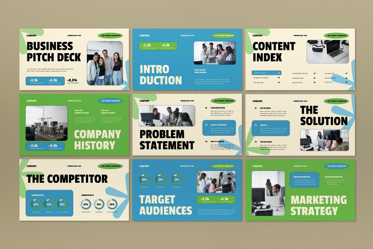 Business Pitch Deck Google Slide, a Presentation Template by graphicook (Photo 2 of 4)