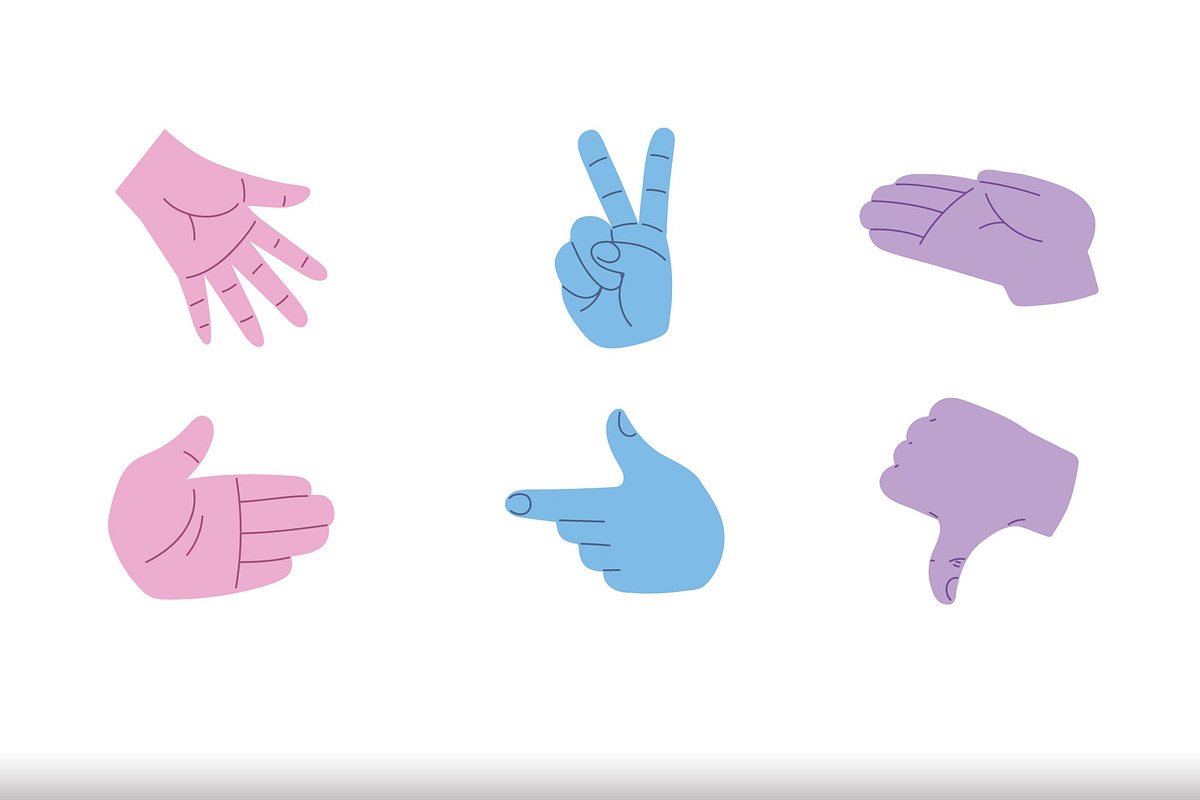Hand Gesture Illustration Set, a Person Illustration by studiogstock (Photo 4 of 4)