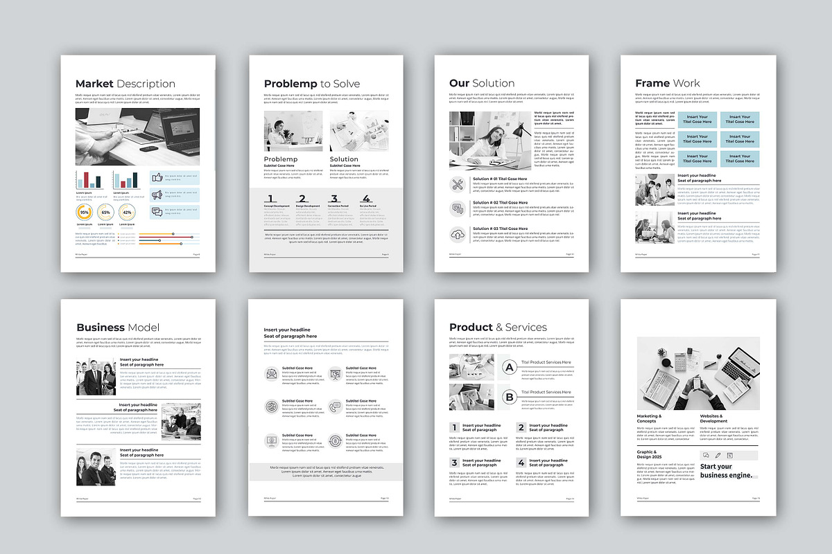 White Paper | MS Word & Canva, a Brochure Template by obayes (Photo 4 of 18)