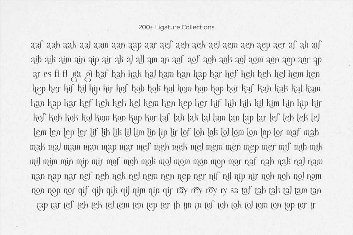 Maglift serif 200+ ligature collecti, a Serif Font by suhadidesign (Photo 10 of 11)