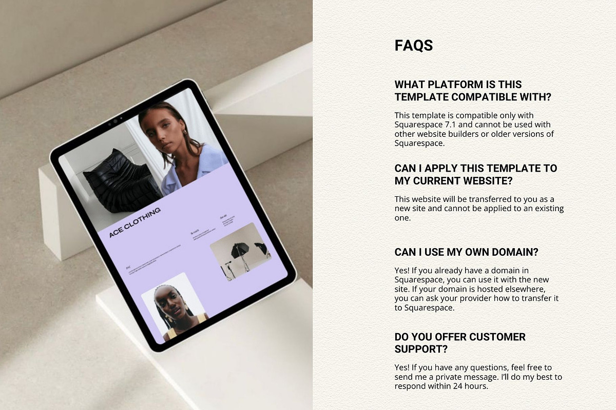 Purple Squarespace 7.1 Template, a Websites & App Template by Row Creative (Photo 9 of 10)