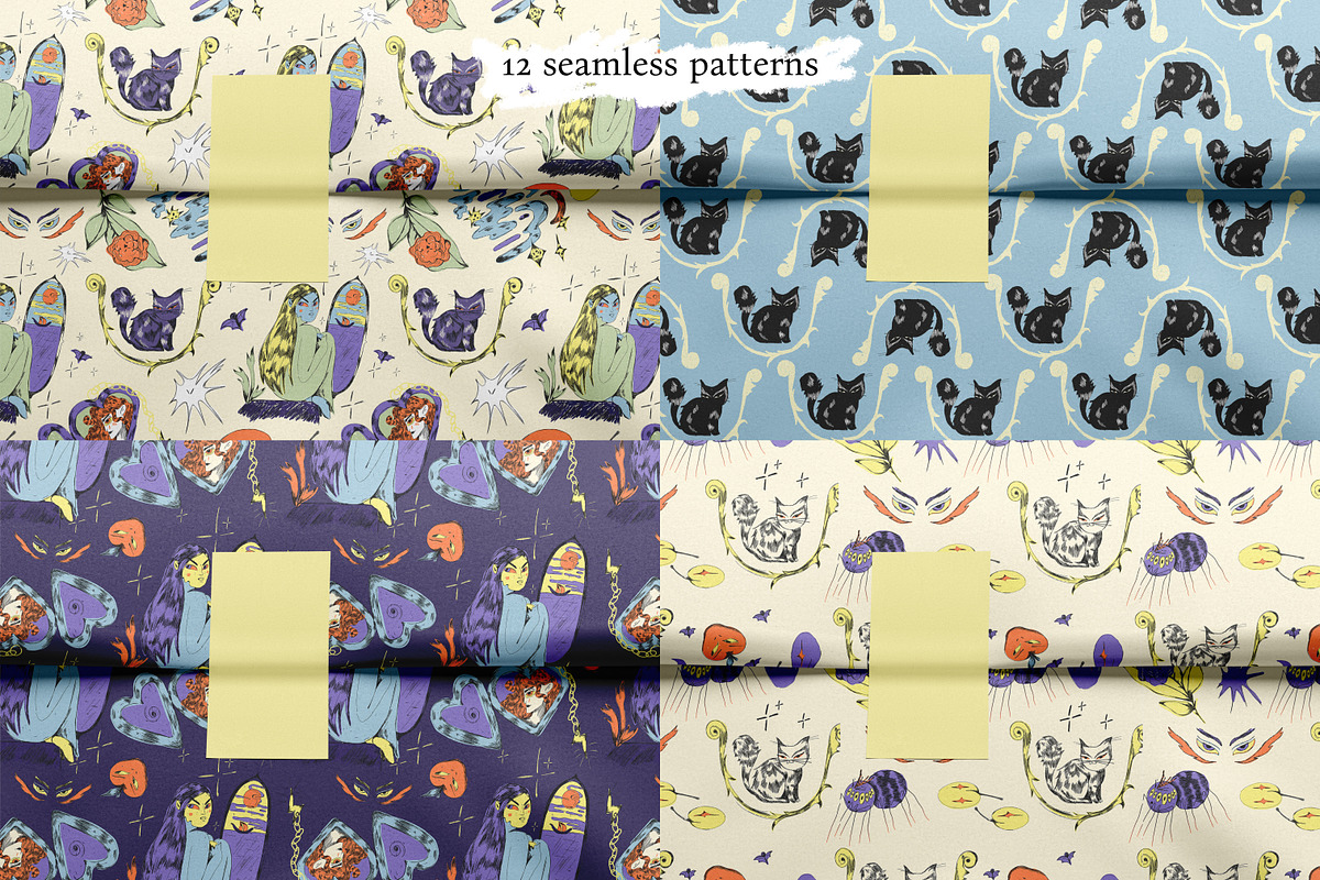 80s & 90s Vintage Spooky Graphics, a Pattern Graphic by NES.project (Photo 3 of 11)