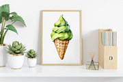 Watercolor Green Tea Clipart Bundle, an Illustration by Canvas Craft (Thumbnail 7 of 8)