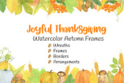 Autumn Floral Frames, Wreaths, a Seasonal Illustration by Contes_de_fée (Thumbnail 1 of 12)