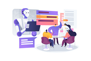 AI Automated Meeting Transcription, a Technology Illustration by Visual Generation
