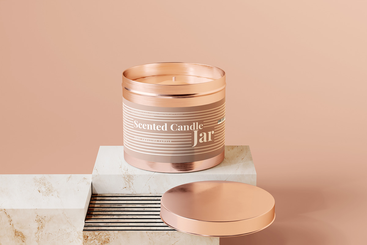 Aluminum Candle Jar Mockups, a Packaging Mockup by pmvch (Photo 6 of 26)