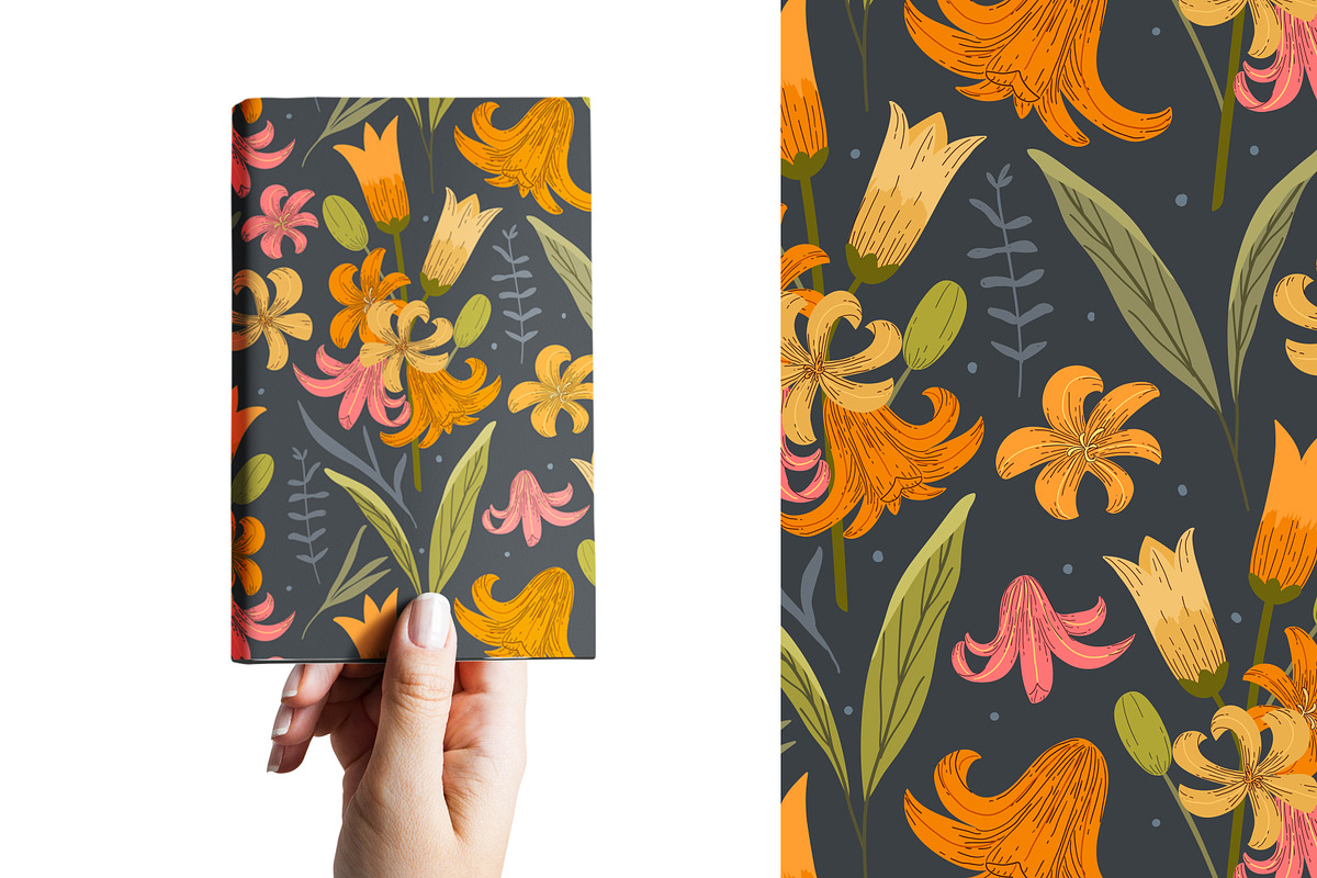 Floral seamless pattern, a Pattern Graphic by hanifa_design (Photo 4 of 12)
