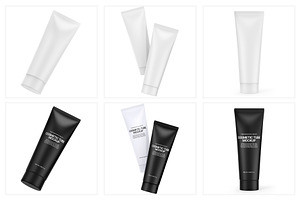 Matte Cosmetic Tubes Mockups Set