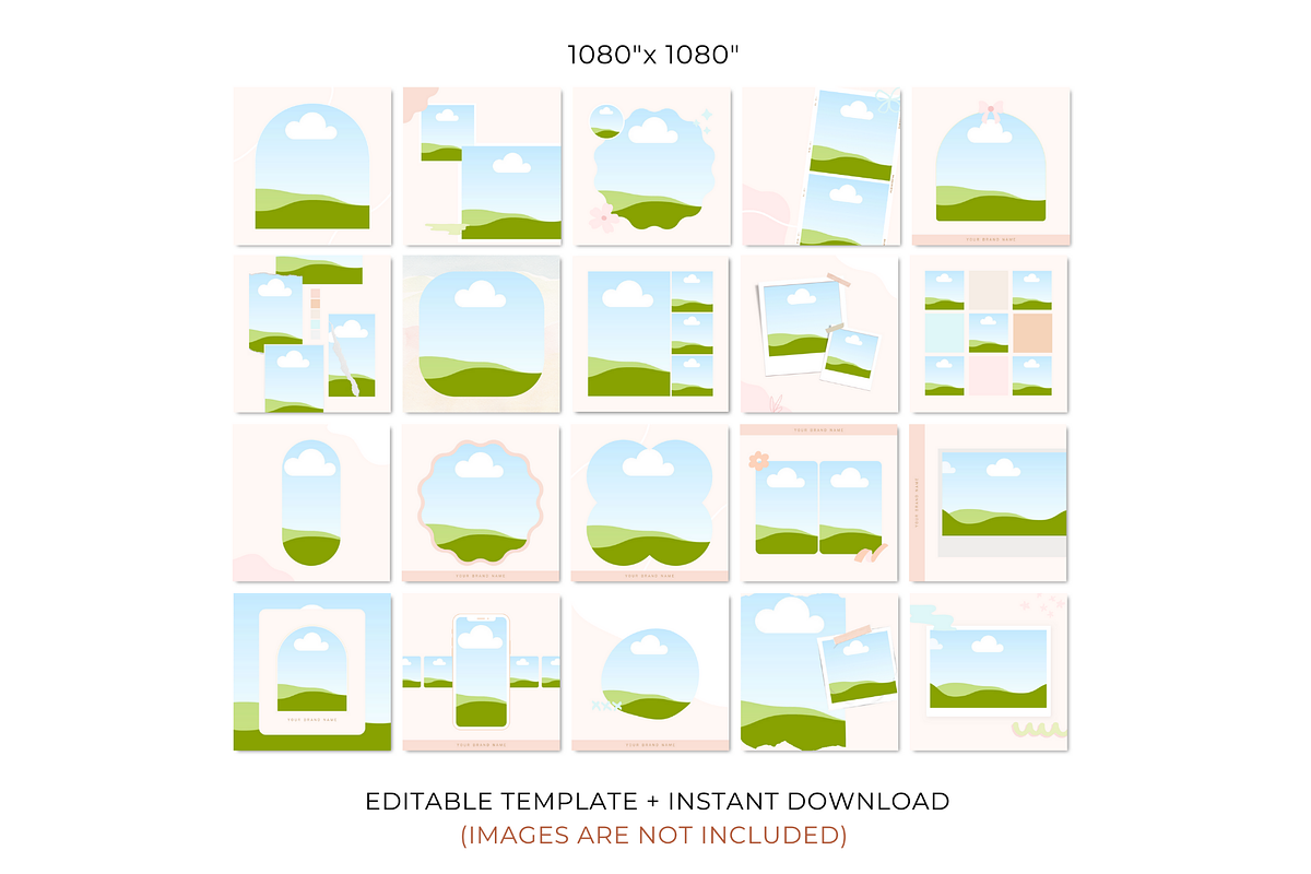 Pastel Instagram Post Canva Template, a Social Media Template by Hellohastore (Photo 2 of 9)