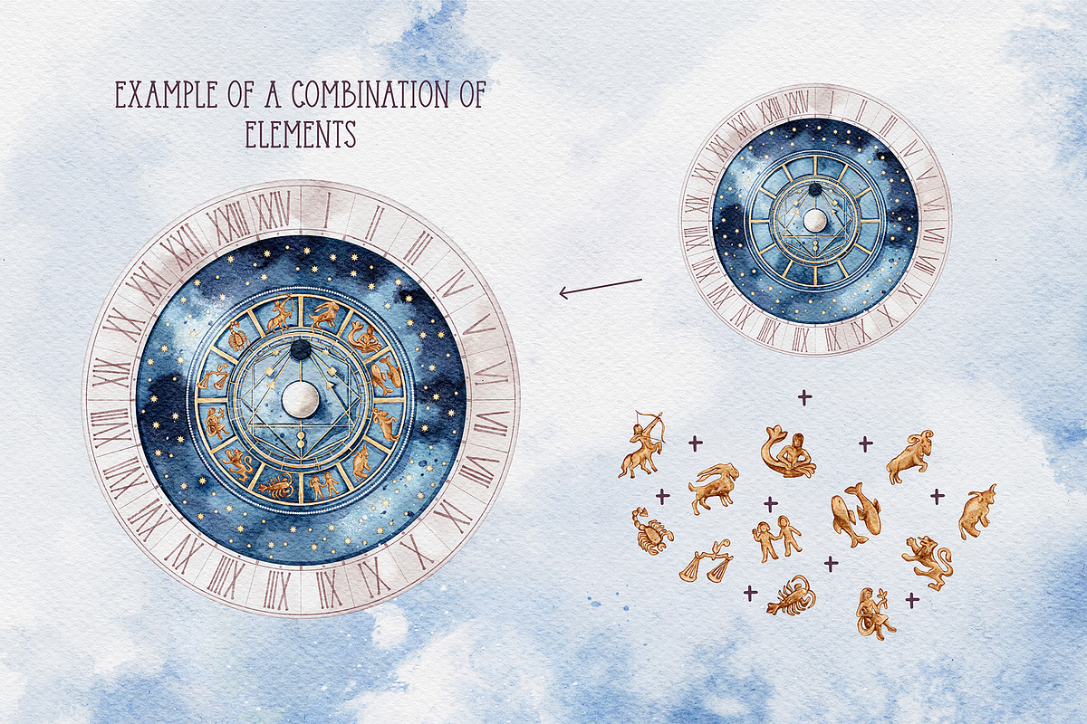 Star Magic Watercolor Collection, a Decorative Illustration by Yakovleva Margarita (Photo 10 of 11)