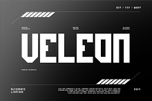 VB Veleon - Futuristic Font