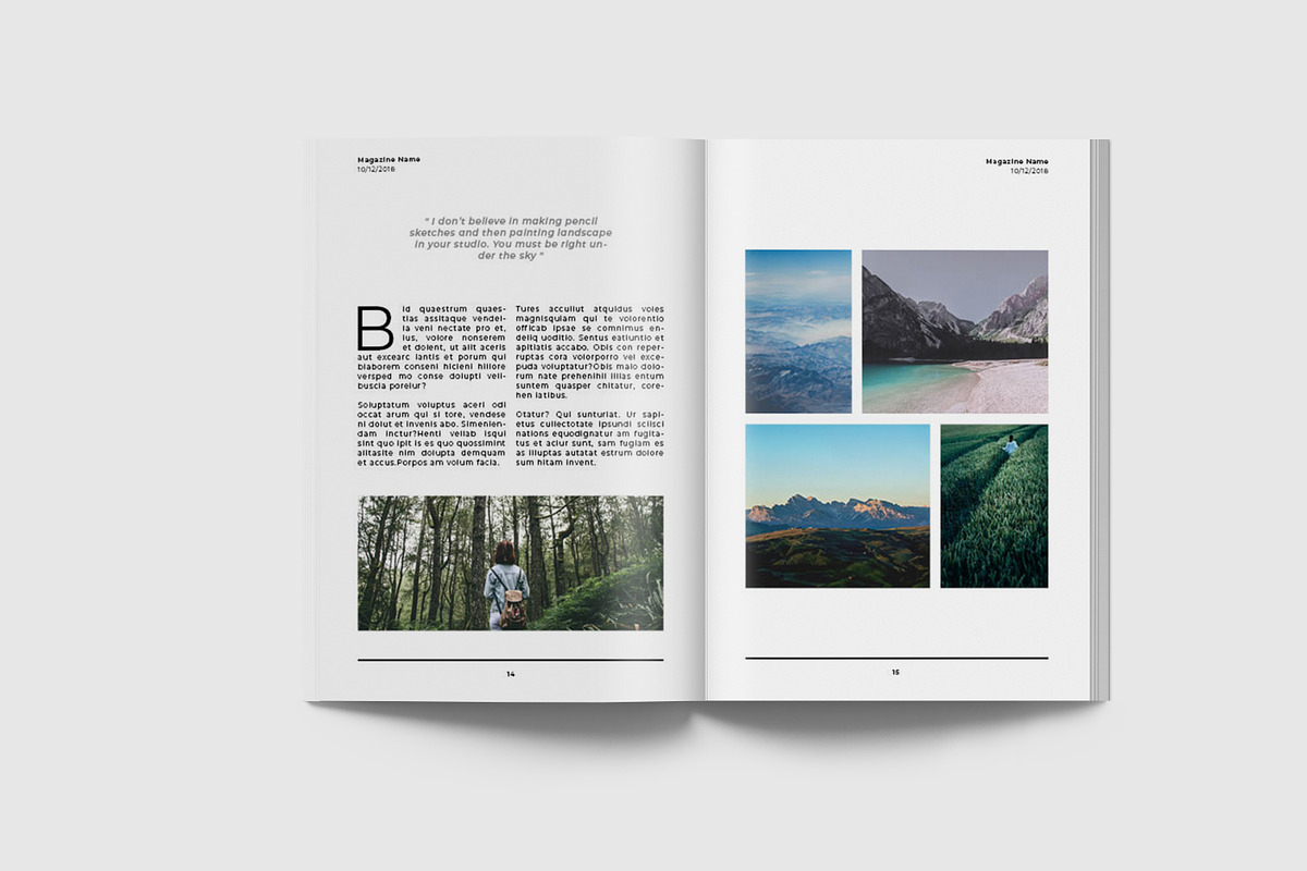 A5 Minimal Magazine Template III, a Magazine Template by Uloel Design (Photo 10 of 12)