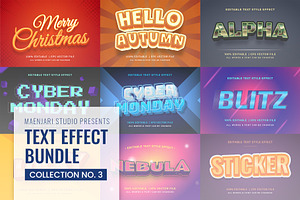 Editable Vector Text Effect Vol.3