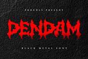 Dendam - Aggressive Black Metal font, a Blackletter Font by Masyafi Studio (Thumbnail 1 of 6)