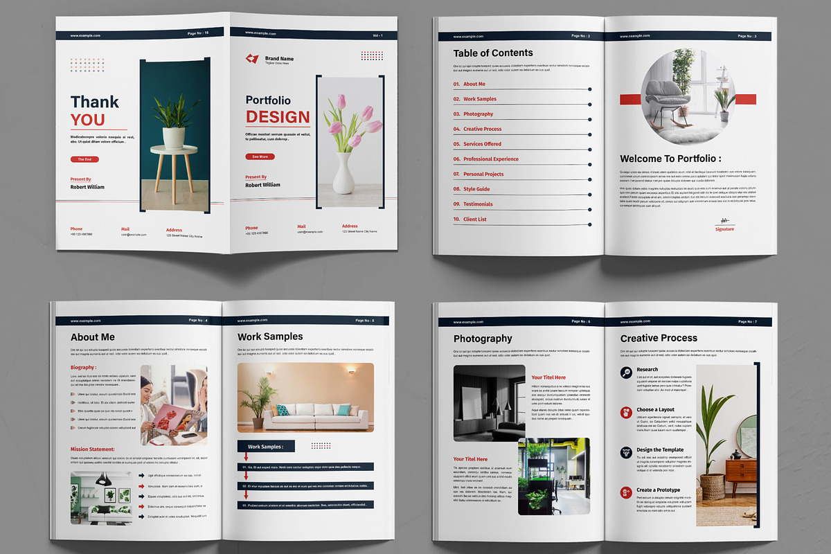 Minimal Portfolio Design Layout, a Magazine Template by MightyDesign (Photo 2 of 6)