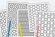 40 Peaceful Pattern Coloring Pages, a Pattern Graphic by Design Station (Thumbnail 5 of 6)