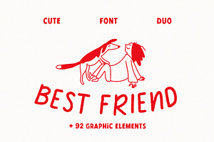 Best friend | Cute font duo