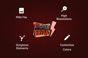 Rush - Black Friday 3D Icon Pack