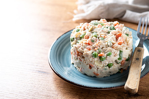 Traditional Russian Salad with Tuna and Vegetables, a Food & Drink Photo by etorres69