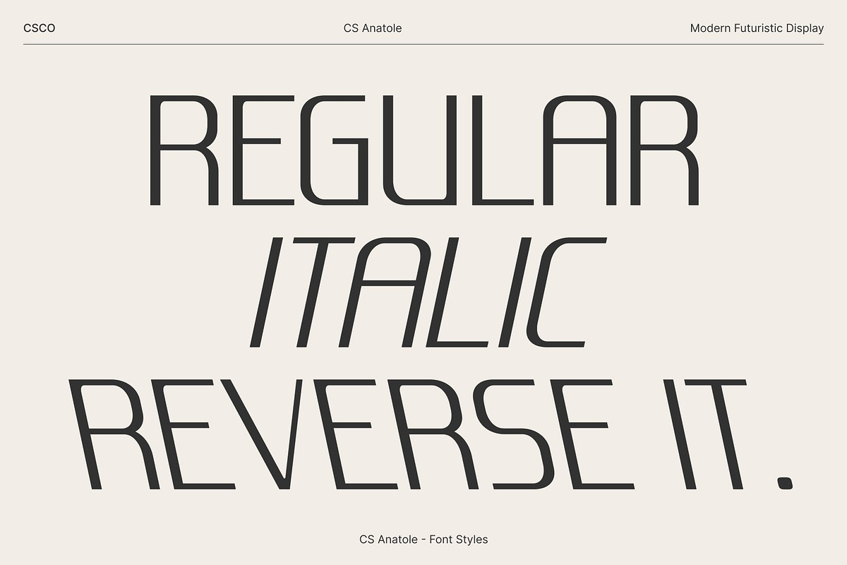 CS Anatole – Modern Futuristic Font, a Sans Serif Font by Craft Supply Co. (Photo 3 of 8)