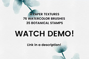 Watercolor Procreate Brushes, a Brush Add-On by Angela Roze (Thumbnail 2 of 9)