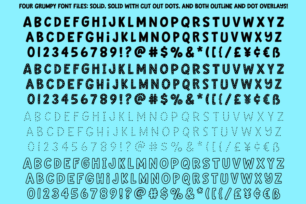 Uncle Grump: a rounded all-caps font preview 2