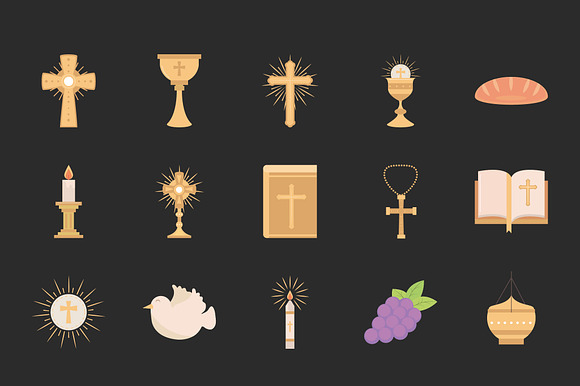 First Communion Icons Set preview 2