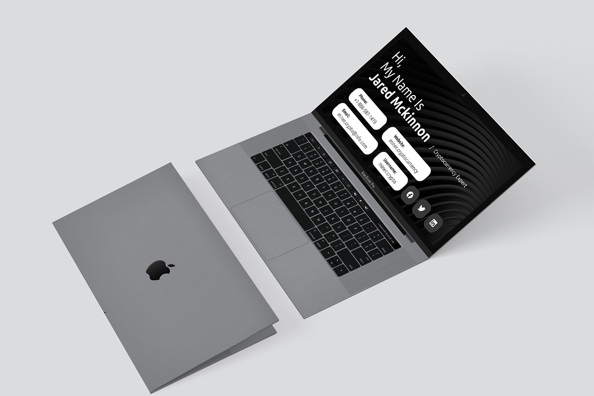 Laptop Business Card - Crypto Trader, a Business Card Template by TheFeture (Photo 1 of 5)