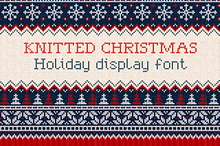 Knitted Christmas Font