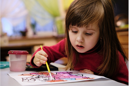 Little girl painting with water, an Arts & Entertainment Photo by Rohan Photography