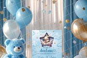 Boy baby shower invitation mockup PS, an Advertising Mockup by Blush Roses Print (Thumbnail 3 of 7)