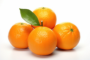 Fresh mandarins with green leaves isolated white background, a Food & Drink Photo by AlyaAnd