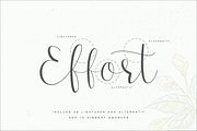 Effort - Calligraphy Font, a Script Font by Dharmas Foundry (Thumbnail 6 of 13)
