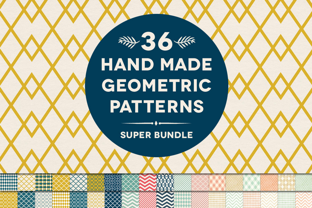 36 Handmade Geometry Patterns Bundle