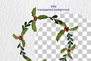 Watercolor Christmass Wreath clipart, a Decorative Illustration by Oleksandra Illustrates (Thumbnail 7 of 10)