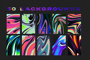 Fluid Grainy Background Gradient Set