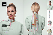 13x103cm Chiffon Silk Scarf Mockup, a Mask Mockup by creatsy5 (Thumbnail 1 of 9)